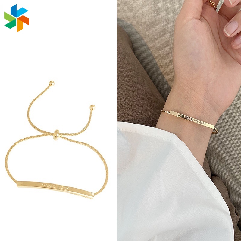 Vòng tay in chữ có thể điều chỉnh jp6