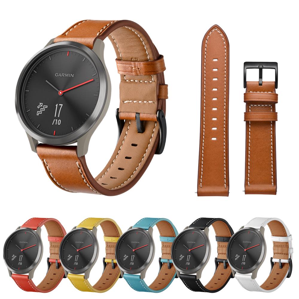 Dây Đeo Bằng Da Ngựa Thật Cho Đồng Hồ Thông Minh Garmin vivolife vivoactive 3 / vivomove HR645