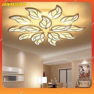 Đèn ốp trần mâm lá cây Tree ba màu ánh sáng có điều khiển từ xa
