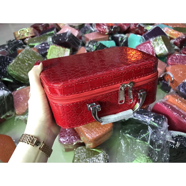 TÚI ĐỰNG MỸ PHẨM VÂN CÁ SẤU