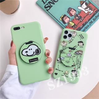 Ốp điện thoại TPU dẻo in Snoopy Charlie gắn gương iPhone 11 Pro Max X XS XR XSMax 8 7 6 6S Plus