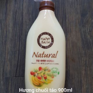 Sữa tắm Happy Bath Natural Real Moisture  900g