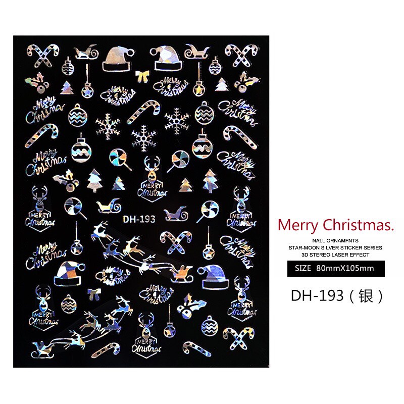 Sticker dán móng noel 1
