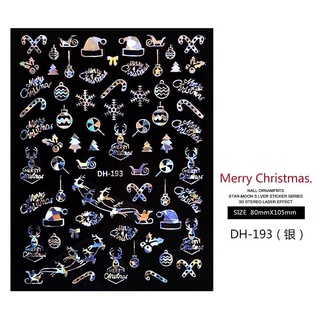 sticker dán móng noel 1
