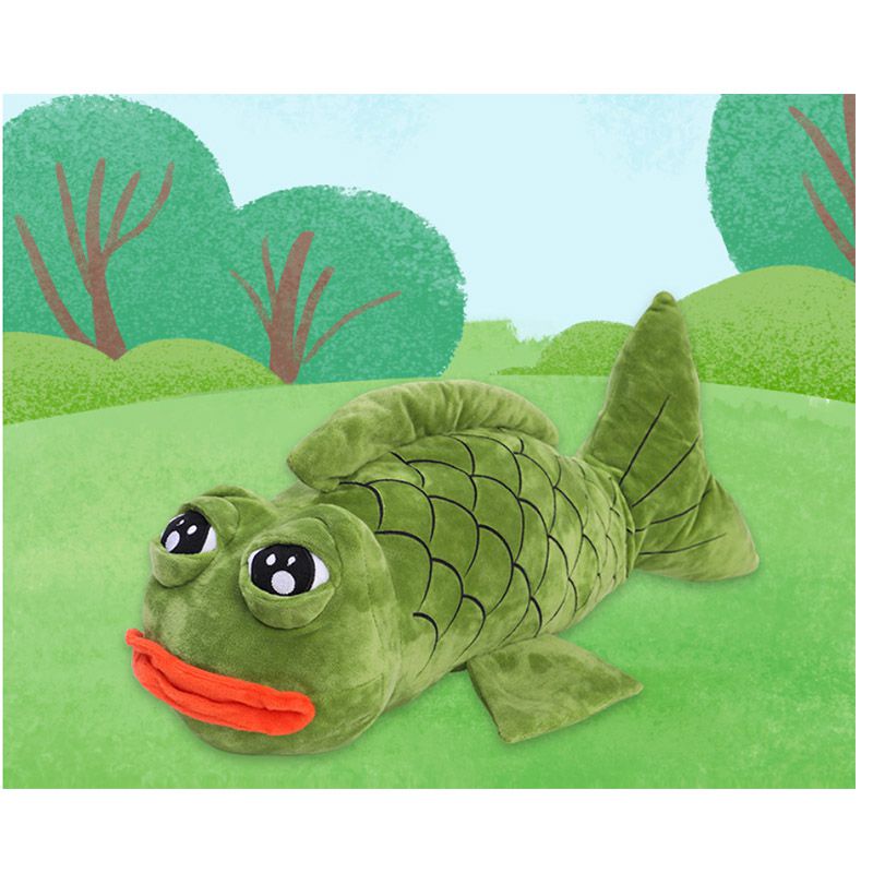 Đồ chơi nhồi bông mềm mại hình chú ếch buồn Pepe có thể dùng làm gối nằm/quà tặng cho bé