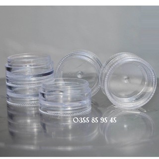 Combo 100 hũ nhựa trong suốt chiết mỹ phẩm có thể xếp tầng 5g 5ml