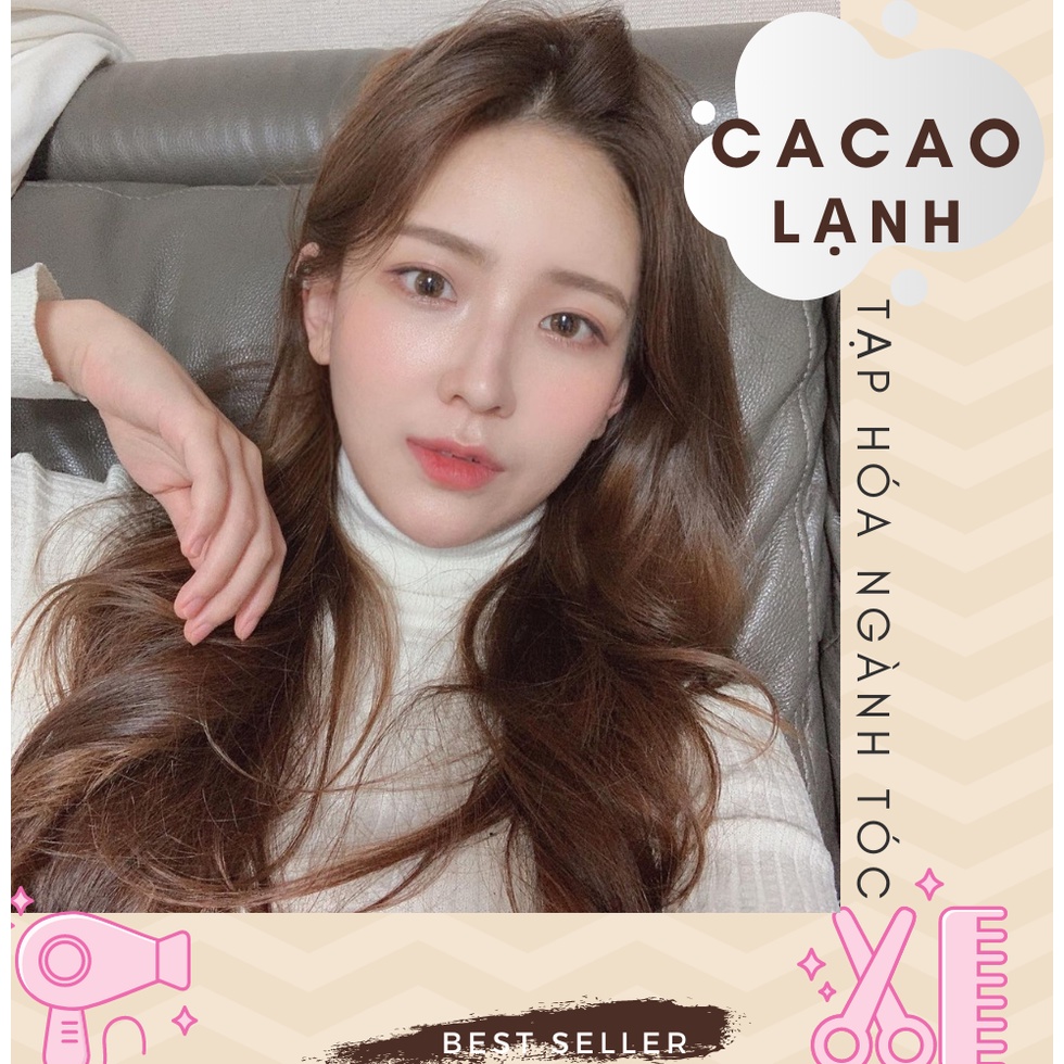 Thuốc nhuộm tóc màu Nâu Cacao Lạnh  + kèm oxi