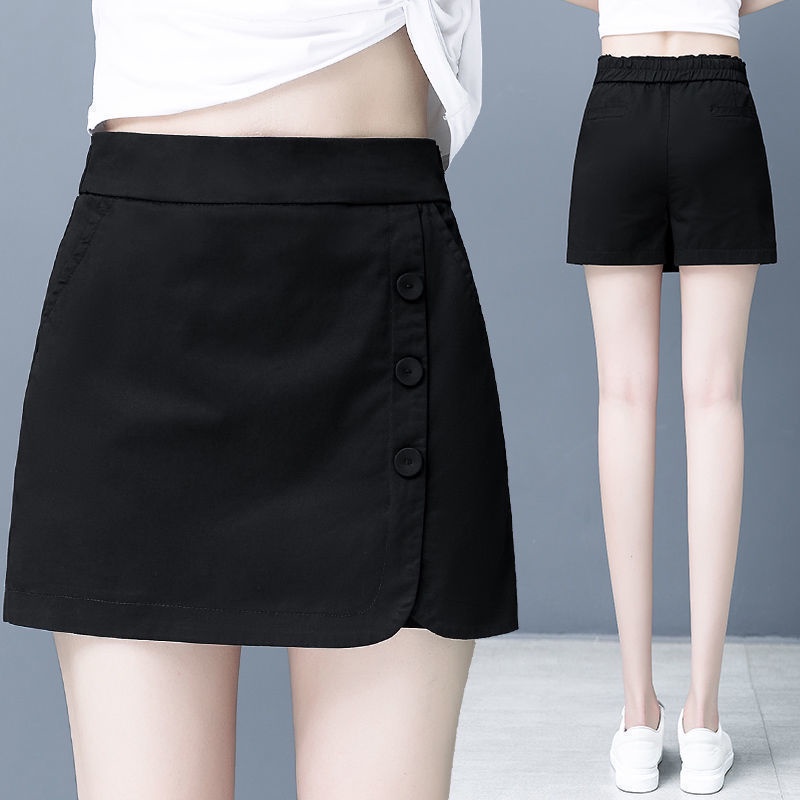 Quần Short Giả Váy Lưng Cao Phong Cách Hàn Quốc Mới Cho Nữ