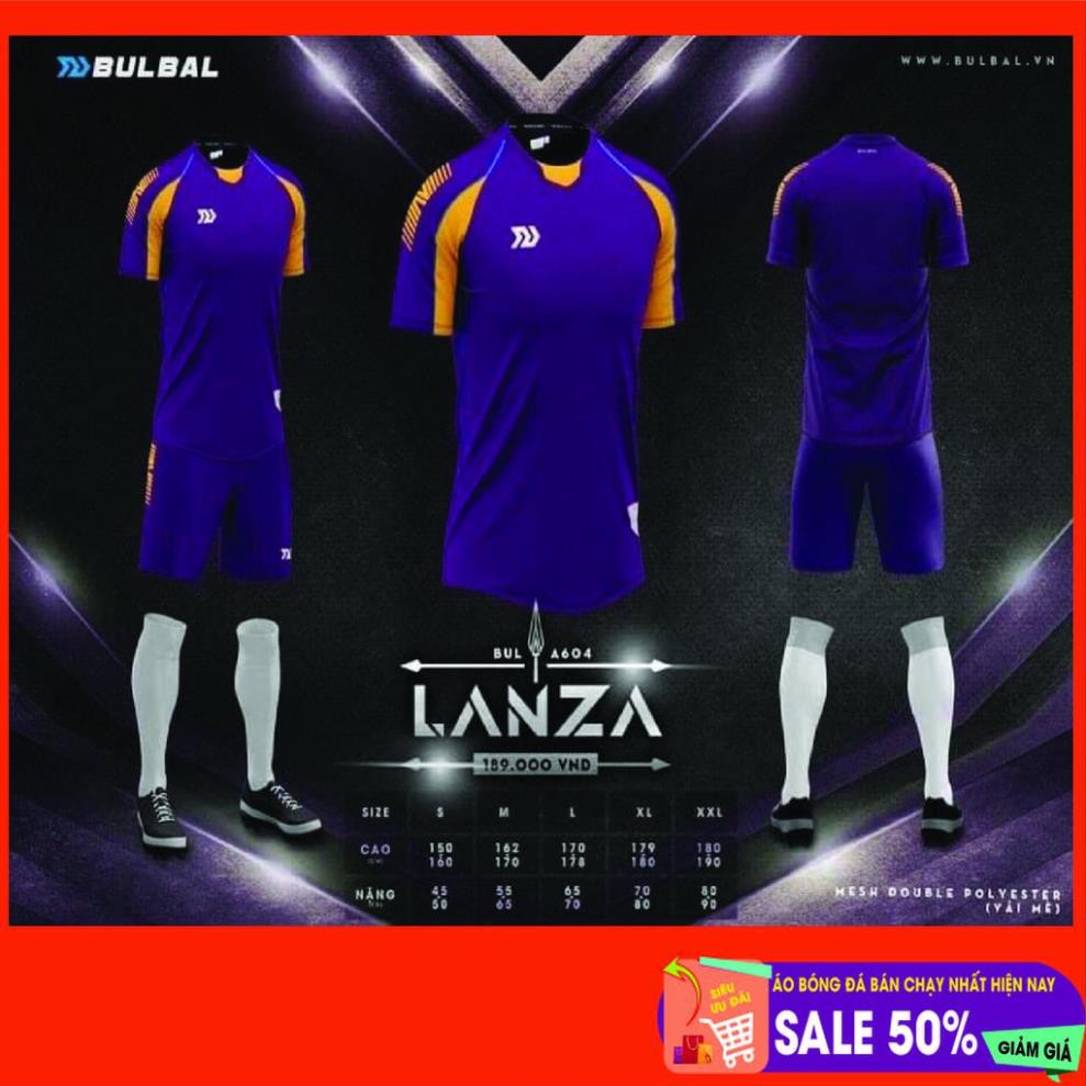Bộ áo bóng đá không logo Bulbal Lanza sẵn kho, giá tốt