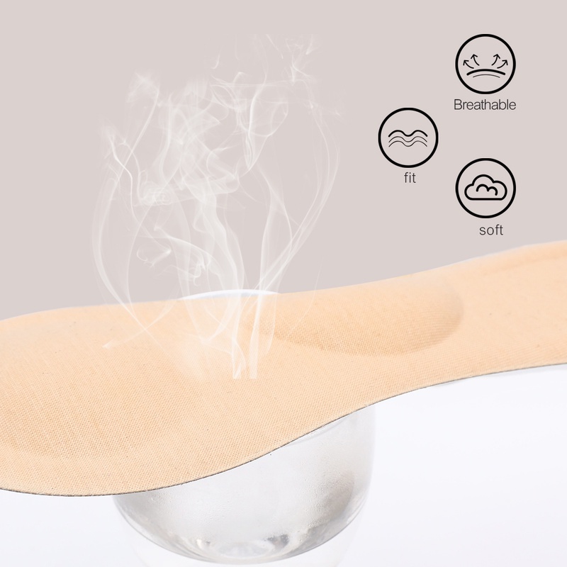 1 Cặp Đế Lót Giày Cao Gót Bằng Xốp Hoạt Tính Thoáng Khí Chống Trượt Giảm Đau Cho Nữ