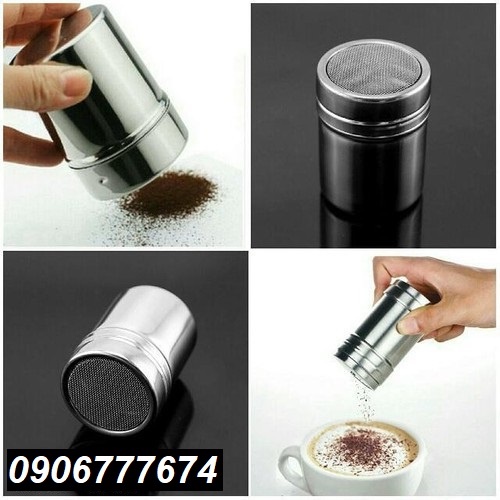 LỌ  RẮC BỘT Cacao / matcha / phô mai / xí muội Inox Nhiều Size