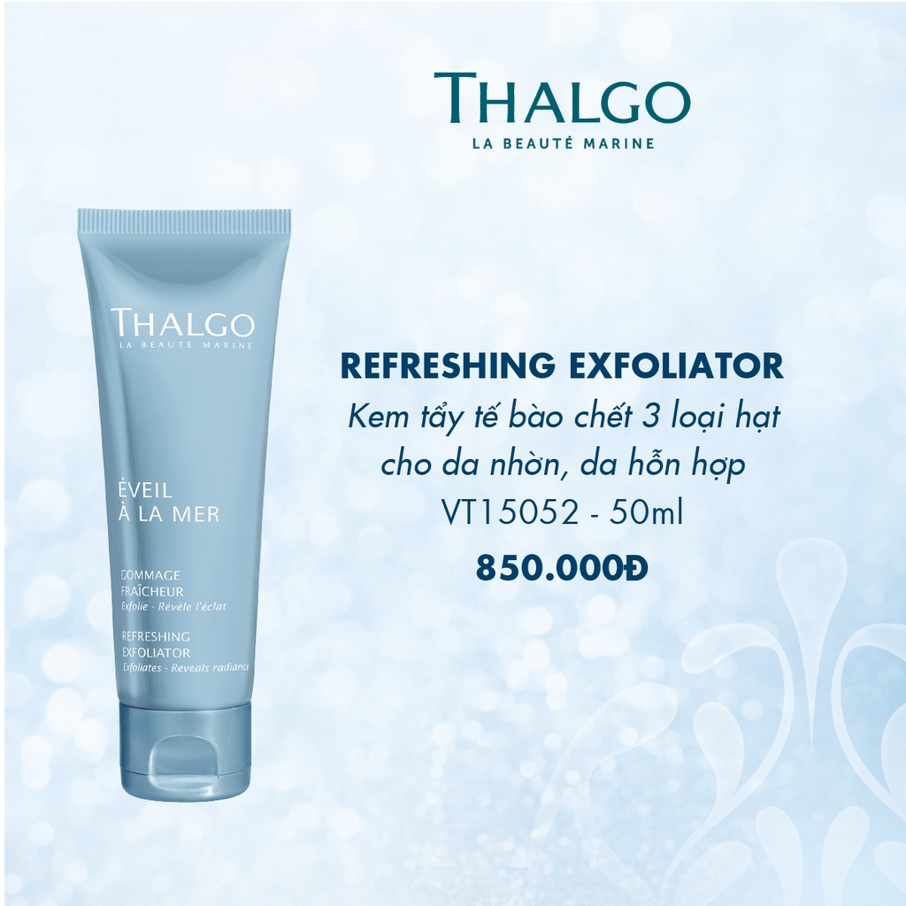 Làm sạch tế bào chết dành cho da thường, da hỗn hợp, da dầu nhờn mụn THALGO 50ml - Refreshing Exfoliator