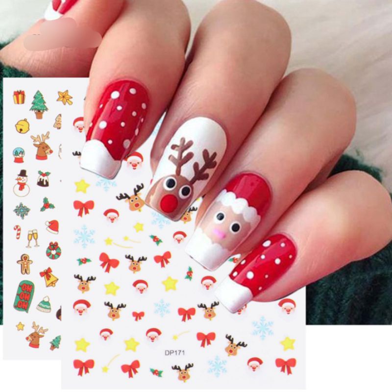 Miếng Dán Móng Tay Nail Sticker Noel Giáng Sinh