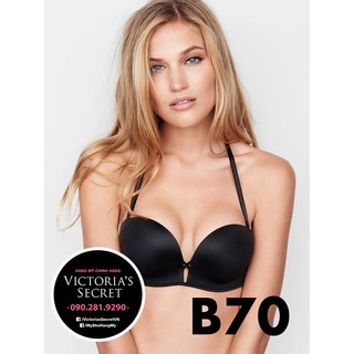 (Bill Mỹ) 32B/B70  - Áo Lót đen siêu nâng ngực (03) tháo dây tiện lợi, Bombshell Black - Victoria's Secret