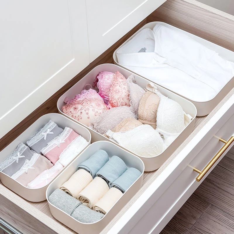 [Mới] Hộp Nhựa Đựng Đồ Ăn Vặt / Đồ Dùng Cá Nhân Nhiều Kích Thước Sắp Xếp Gọn Gàng Cho Nhà Ở