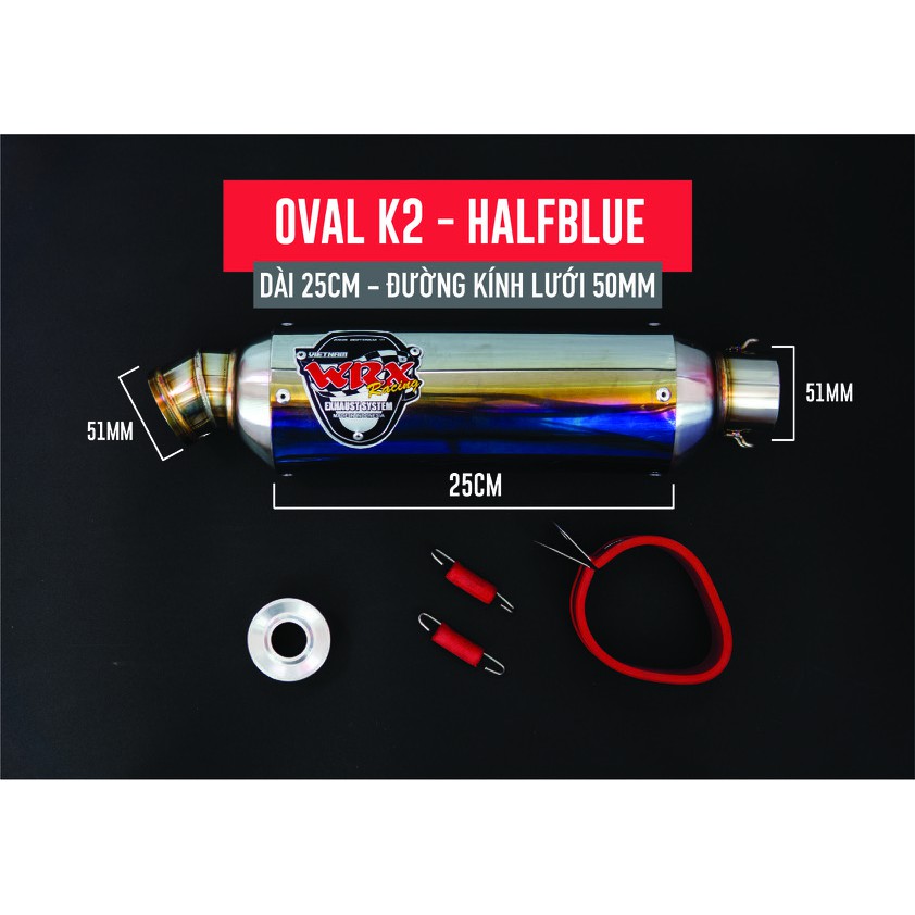 Pô WRX Oval K2 màu titan