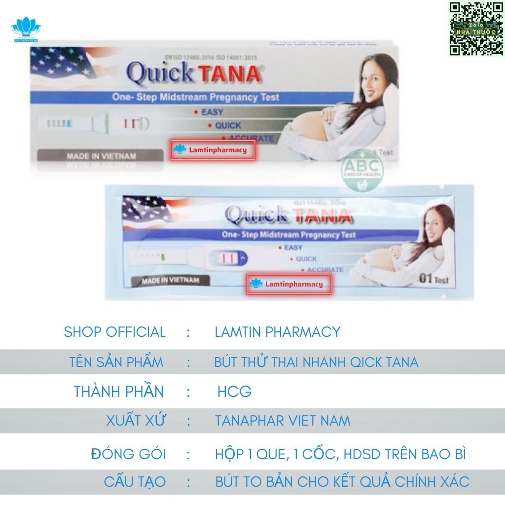 Bút thử thai điện tử qick tana chính hãng  - que thử thai cho kết quả chính xác nhất - che tên khi xuất hàng