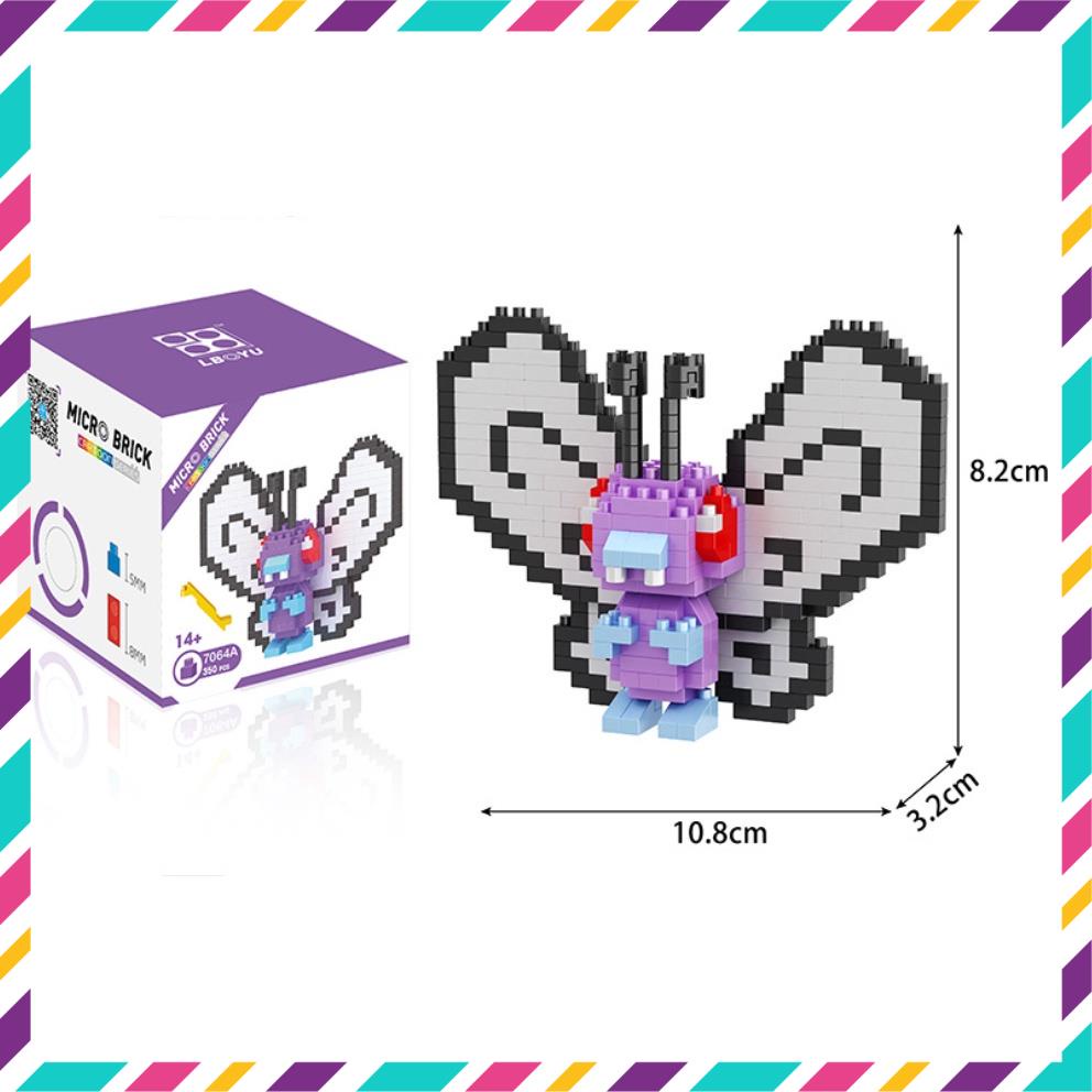 Đồ Chơi Lego 3D Lắp Ráp Hình Pokemon, Pikachu, Từ 240 - 380 mảnh, Full Box Hàng Cao Cấp