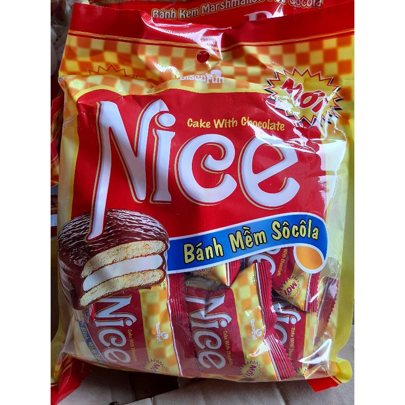 Bánh mềm phủ Socola Nice/ LongPie túi 10 cái