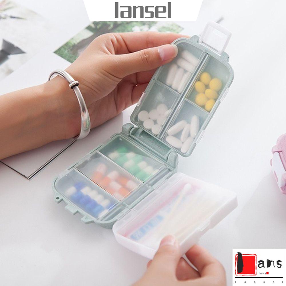 Hộp đựng thuốc 3 tầng bằng rơm lúa mì có thể phân hủy sinh học có nhiều màu tiện dụng