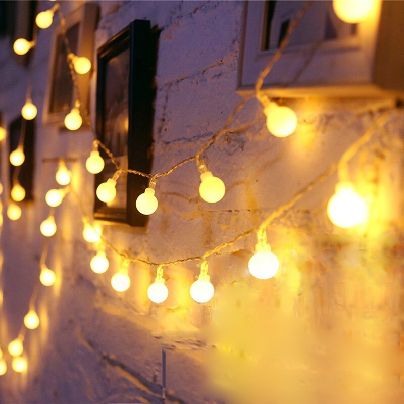 12/3/4/5m Battery Powered LED Round Ball Fairy String Light For Christmas Holiday Wedding Party Decoration