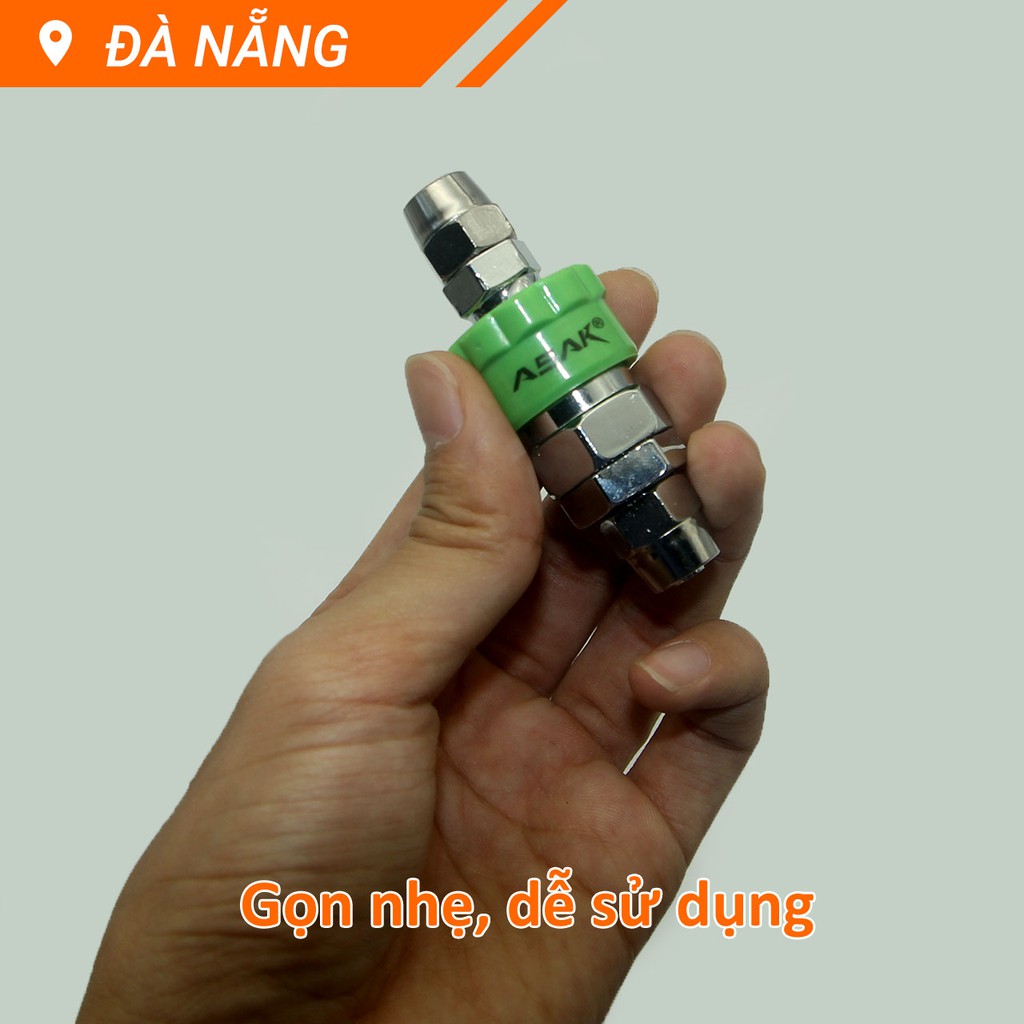 Đầu nối dây hơi thay nhanh Asak dạng đầu bi SP20 - PP20