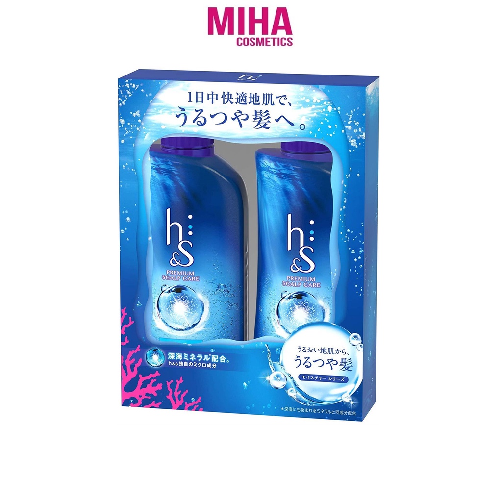 Bộ Dầu Gội Và Xả Giảm Gàu Phục Hồi Tóc Hư Tổn HS Xanh Dương 380ml x2 Nhật Bản