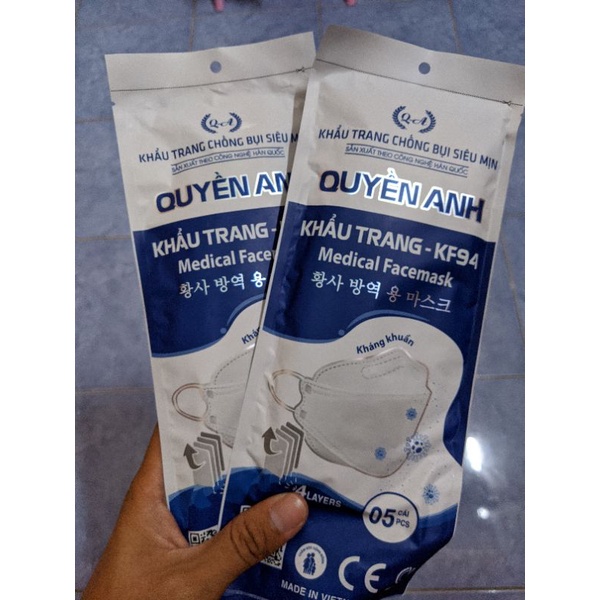 khẩu trang KF94 Quyền Anh 4 lớp sản xuất theo công nghệ Hàn Quốc