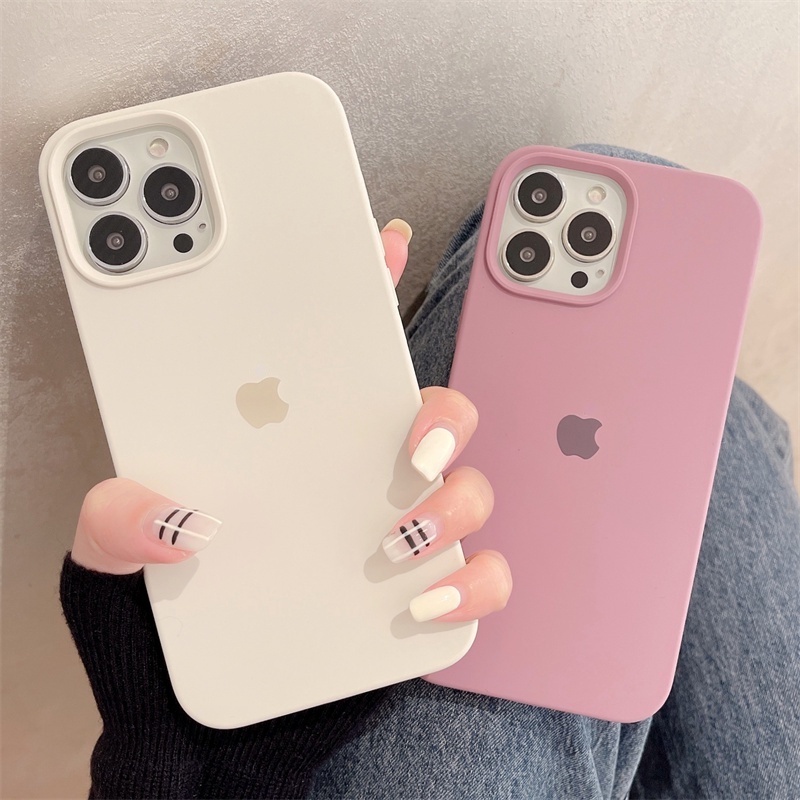 iPhone 13 Pro Max Ốp điện thoại silicon chống sốc màu trắng cổ điển cho Iphone 13 12 11 Pro Max Ix Xs Max Xr Se2 Iphone 6 6s 7 8 Plus | BigBuy360 - bigbuy360.vn