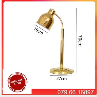 Đèn hâm nóng thức ăn 1 bóng, inox vàng