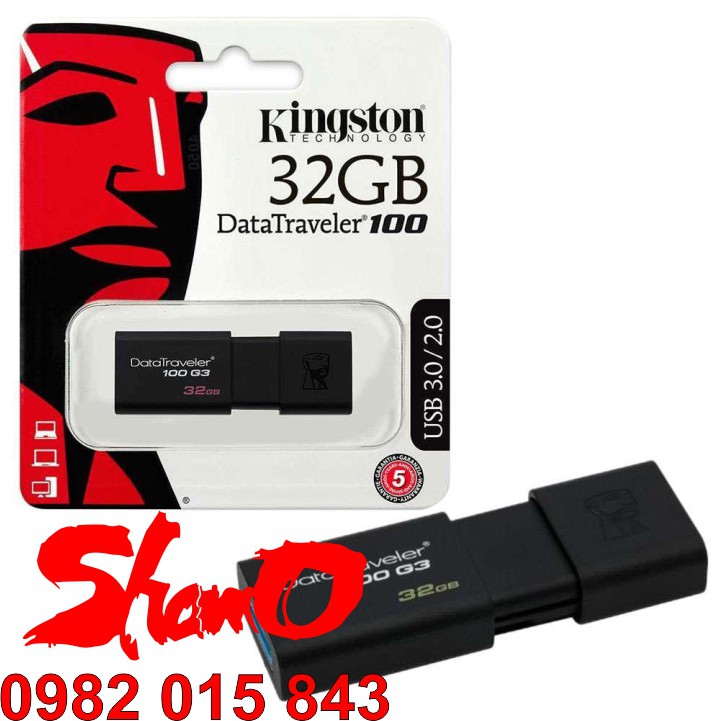 USB 3.0 Kingston 100G3 – Bảo hành 5 năm - Hỗ trợ cài đặt sách nói kinh doanh