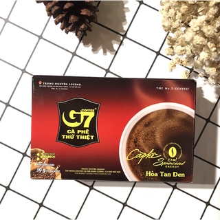 Cà Phê G7 Đen Không Đường hộp 15 gói - Cafe Hoà Tan Trung Nguyên