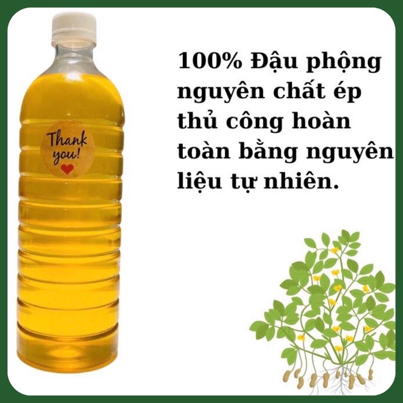 Dầu phộng (dầu lạc) Đăk Lăk nguyên chất 100% nhà làm thơm ngon, chất lượng