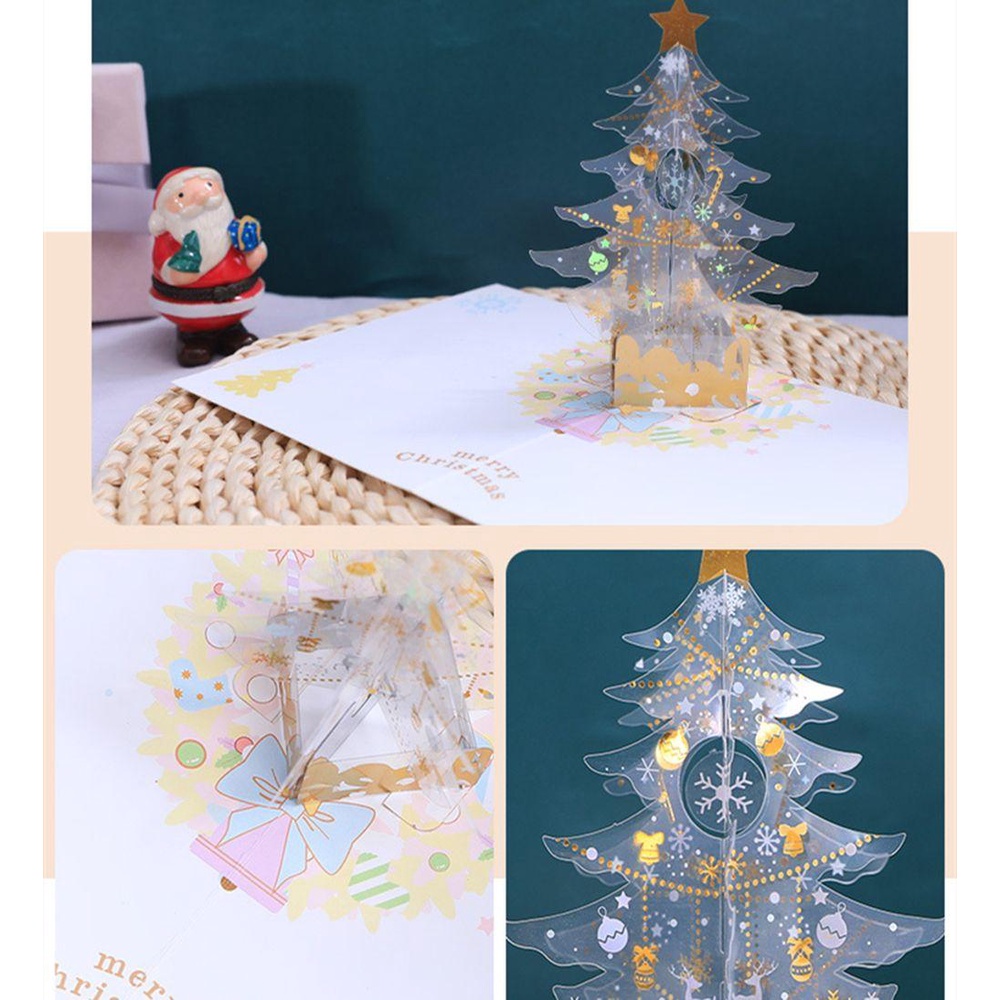 ZAIJIE24 Thiệp Giáng Sinh Đính Pha Lê Nhiều Họa Tiết Xinh Xắn