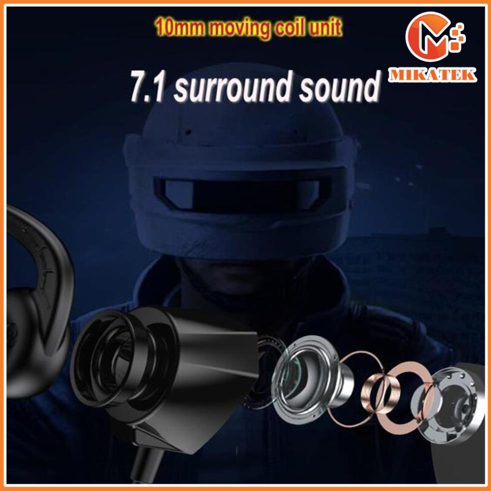 Tai Nghe Nhét Tai Gaming Chống Ồn Chíp Xử Lý Âm Thanh Cao Cấp Có Mic Rời Mikatek
