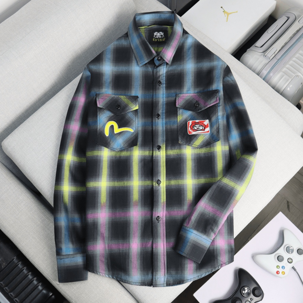 (Free Ship) ÁO SƠ MI EVS CARO ĐỦ MÀU SẮC SIÊU ĐẸP CHẤT LỤA COTTON THOÁNG MÁT, FORM ĐẸP CHUẨN GU THỜI TRANG TM h.h.p