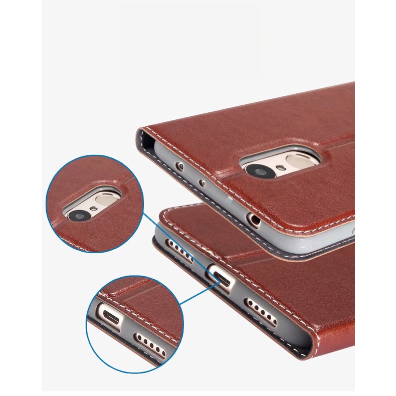 Ốp Lưng Da PU Nắp Gập Nam Châm Cho Xiaomi Redmi 5 Plus