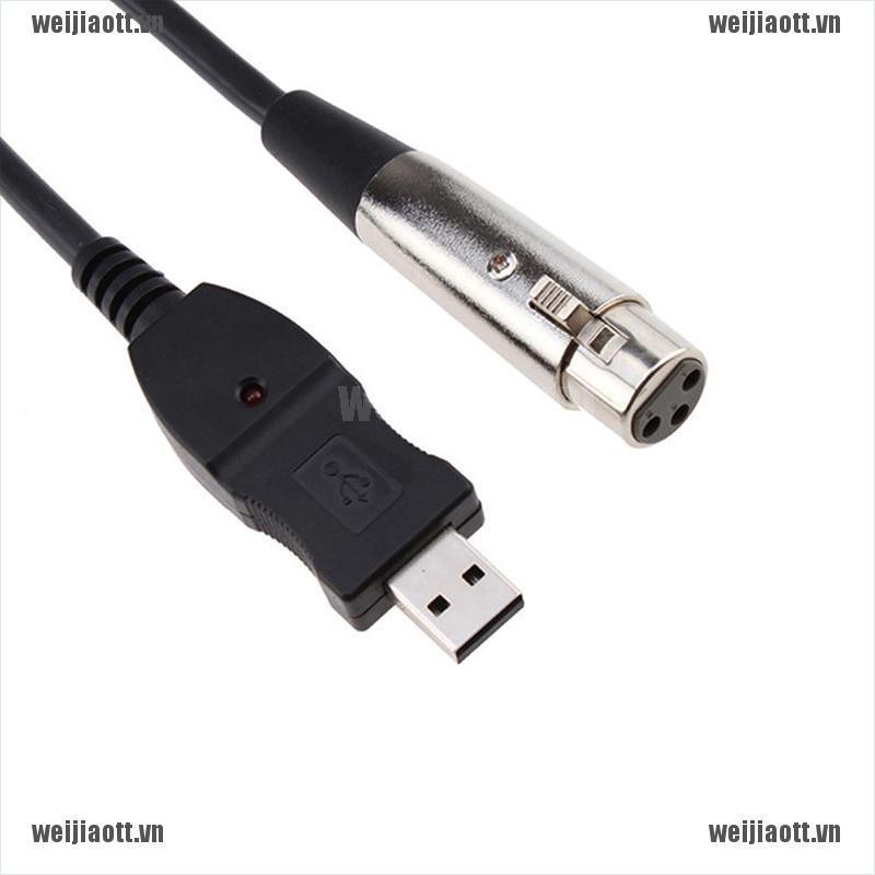 Dây cáp chuyển đổi âm thanh Micro XLR-USB 10FT