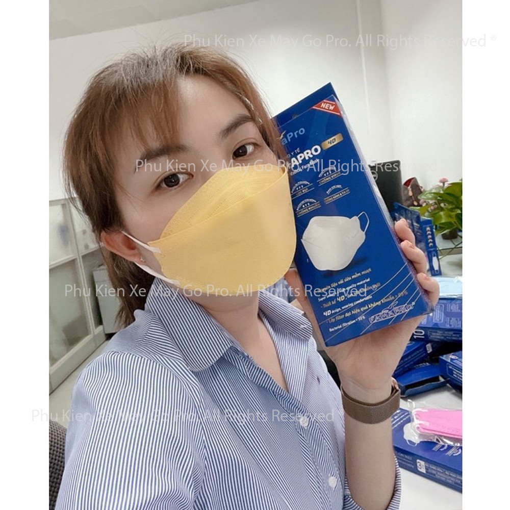 [CHÍNH HÃNG] Hộp 10 Khẩu Trang Y Tế Kháng Khuẩn 4D FAMAPRO 98% Lọc Khuẩn, Bụi, Virus