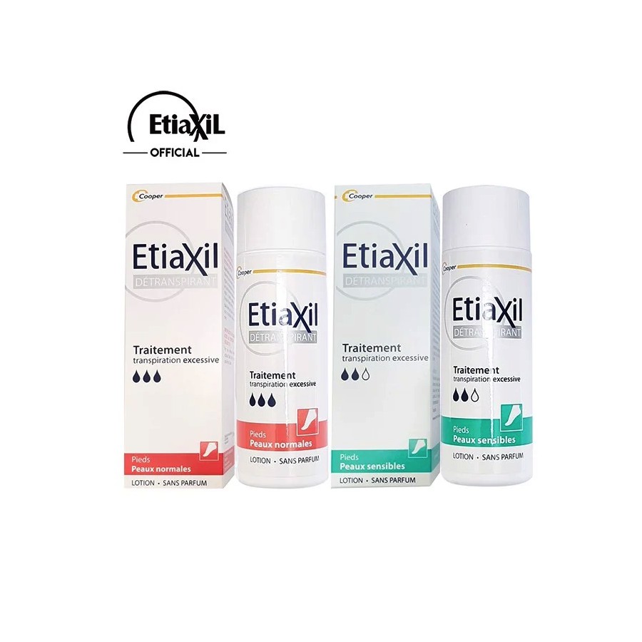 Lăn khử mùi Etiaxil giảm mồ hôi chân tay - Etiaxil Détranspirant Traitement Pieds Peaux Sensibles 100ml - Da thường