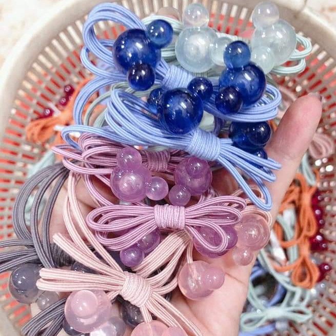 Bộ 5 dây buộc tóc mix 5 mẫu khác nhau cho nữ siêu cute
