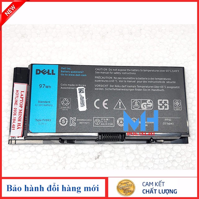 Pin laptop Dell Precision M4800 M4600 M6700 M4700 M6600 M6800 M50 FV993 T3NT1 97KRM 9GP08 KJ321 PG6RC R7PND X57F1 97WH