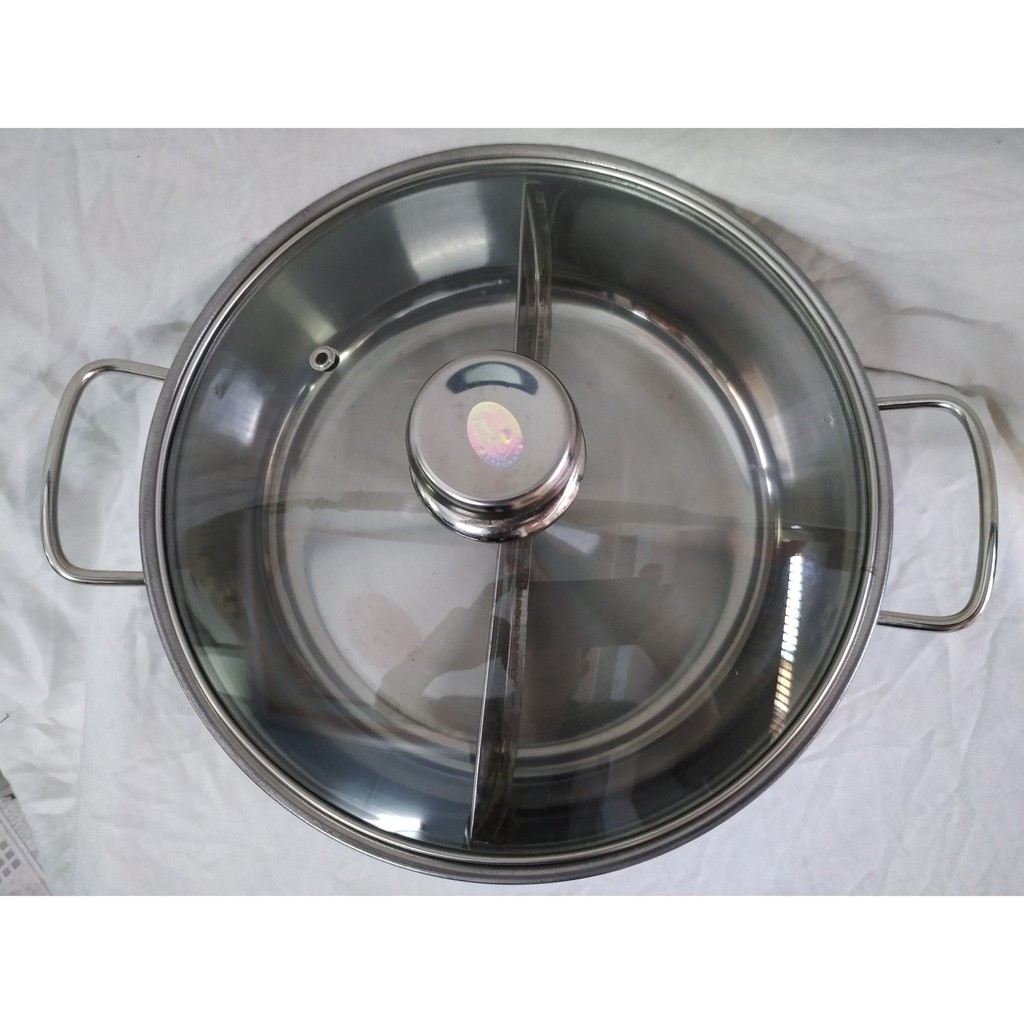 NỒI LẨU INOX 2 NGĂN, NỔI LẨU INOX CAO CẤP 2 NGĂN TIỆN LỢI, SỬ DỤNG ĐƯỢC TRÊN MỌI LOẠI BẾP