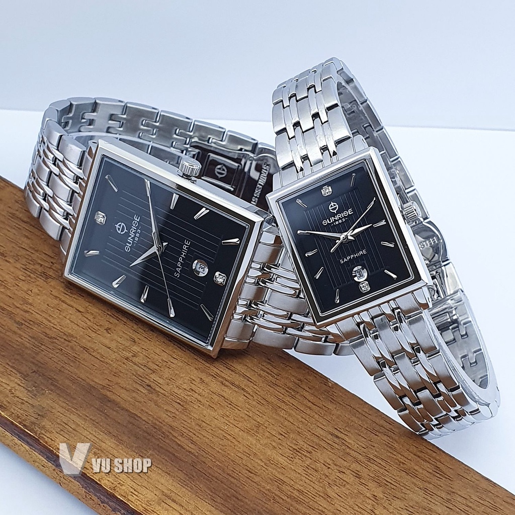 Đồng hồ đôi SUNRISE 1190SA - Kính Sapphire