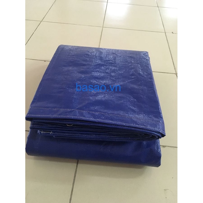 Tấm bạt may sẵn, kích thước 3 x 3m, không thấm nước, viền tăng cường, khuy kim loại