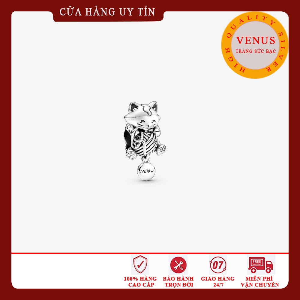 [Charm bạc 925 cao cấp] Charm bạc chú mèo- Mã sản phẩm VENUSMEO