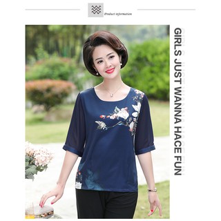 Bộ đồ quần áo nữ trung niên (lụa)