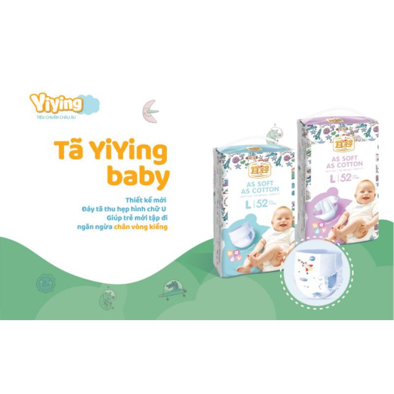 NewTã/bỉm dán/quần YIYING Baby nội địa Trung S72/M60/L52/XL44/XXL40/XXXL36