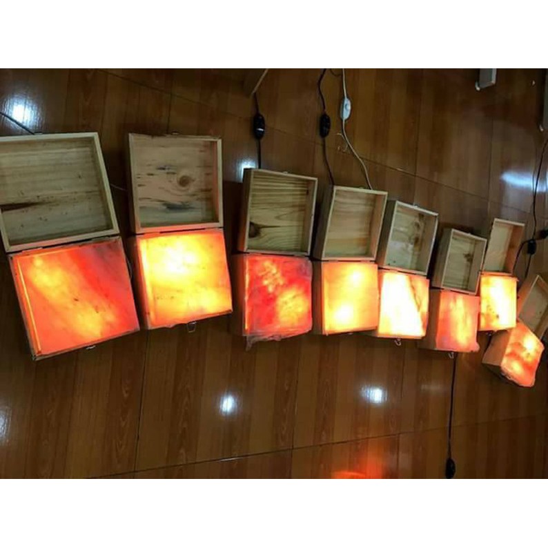 4E Đá muối massage trị liệu được cắt thành tảng từ Hymalaya Salt Stone ngâm chân thông 66 huyệt đạo OQ02