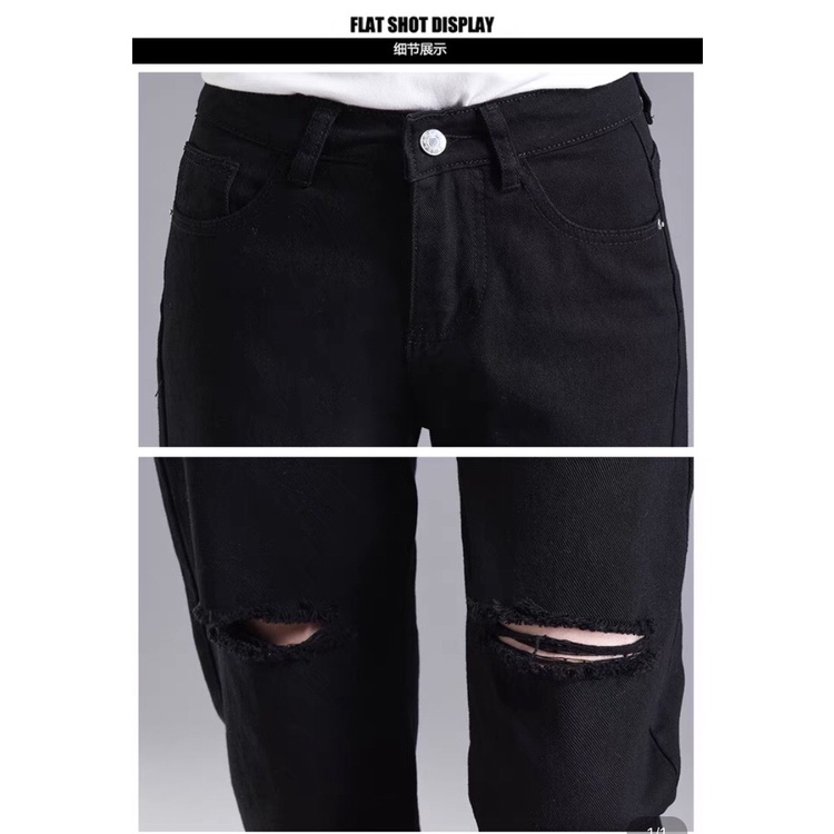 Quần jean baggy nữ cạp cao MaiAnh.88 quần bò baggy nữ rách gối phong cách Street style | BigBuy360 - bigbuy360.vn